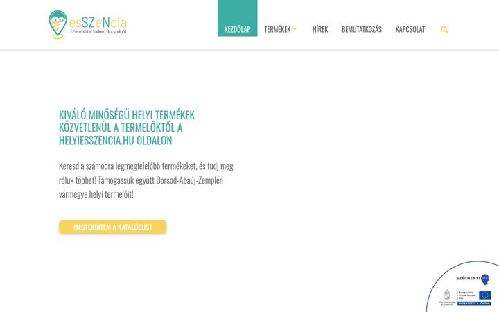 Screenshot of helyiesszencia.hu
