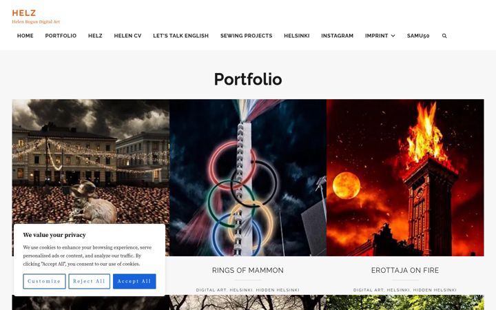 Screenshot of helz-design.com