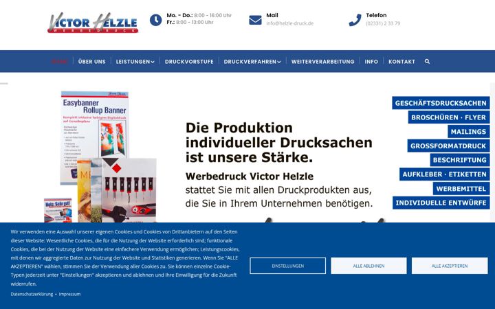 Screenshot of helzle-druck.de