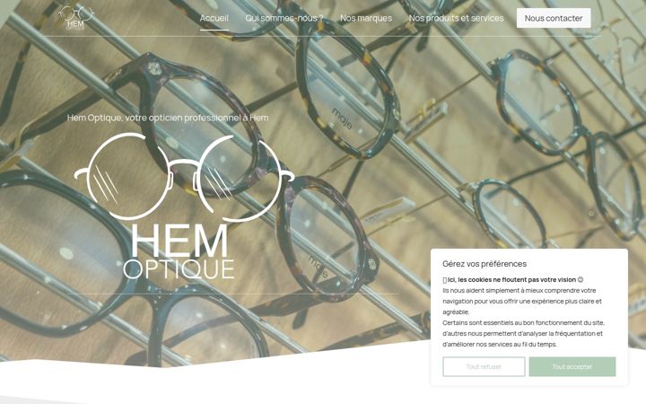Screenshot of hem-optique.fr