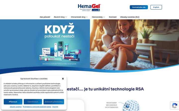 Screenshot of hemagel.cz