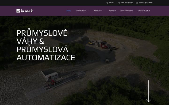 Screenshot of hemak.cz