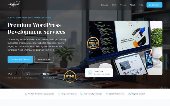 Screenshot of hemangcorporate.com