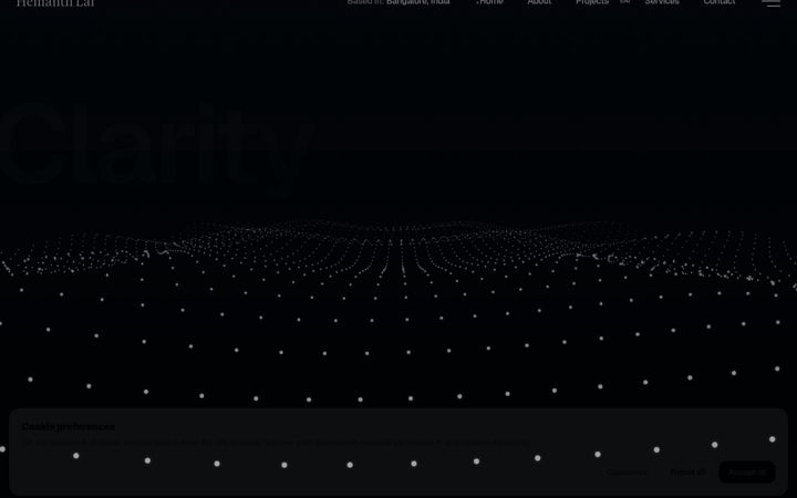 Screenshot of hemanthlal.com