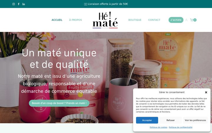 Screenshot of hemate.fr