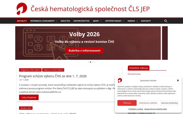 Screenshot of hematology.cz