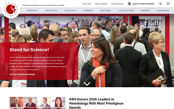 Screenshot του hematology.org