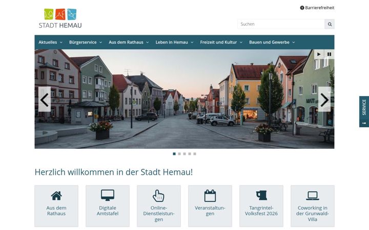 Screenshot of hemau.de