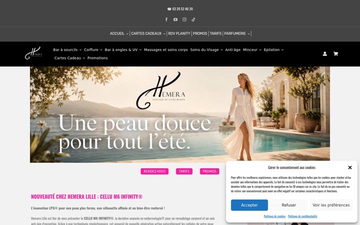 Screenshot of hemera-beaute.fr