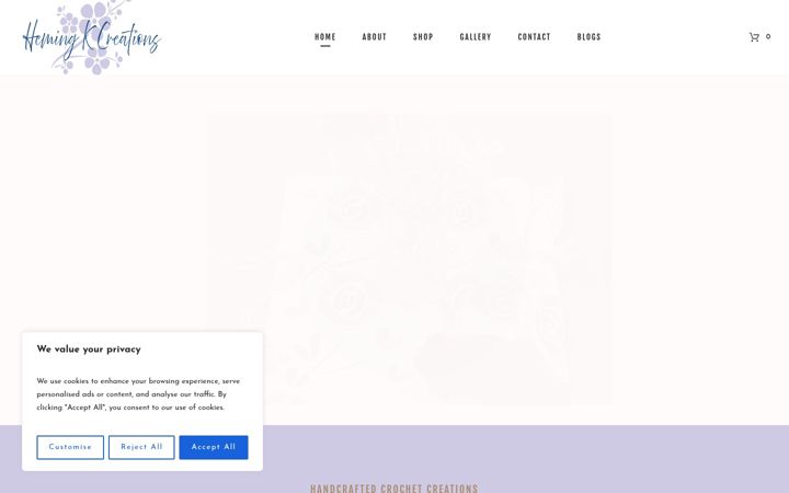 Screenshot of hemingkcreations.co.uk