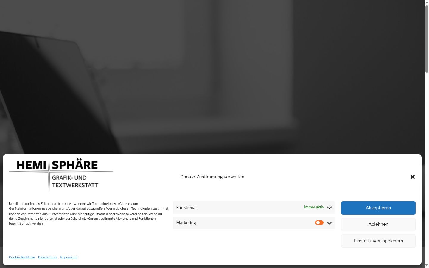 Screenshot van de toestemmingsbanner zoals getoond vóór enige interactie