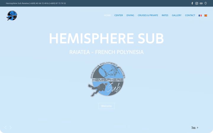 Screenshot of hemispheresub.com