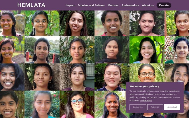 Screenshot of hemlata.org