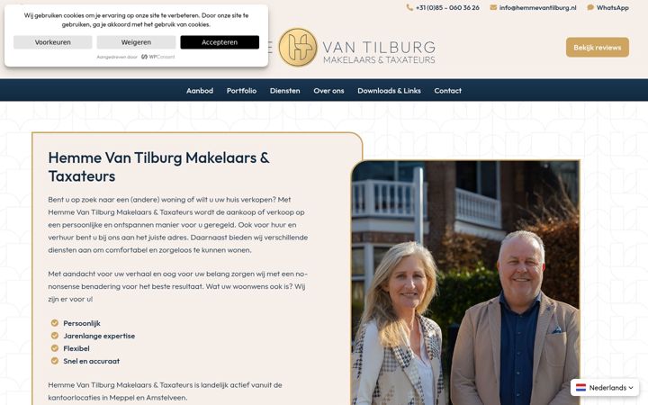 Screenshot of hemmevantilburg.nl