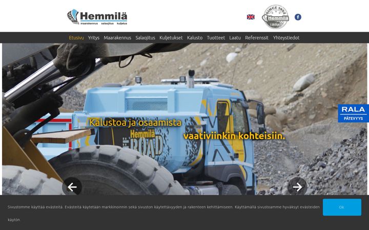 Screenshot of hemmila.fi