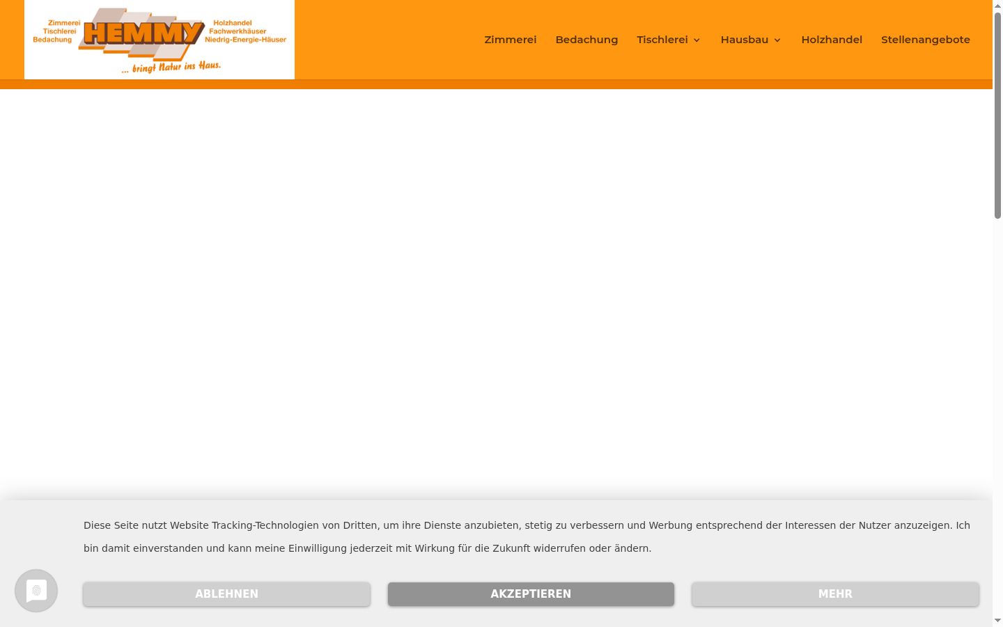 Captura de pantalla del banner de consentimiento mostrado antes de cualquier interacción