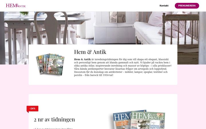 Screenshot of hemochantik.se