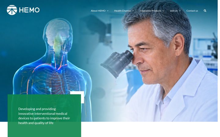 Screenshot of hemocorp.com