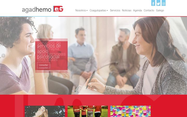Screenshot of hemofiliagalicia.com