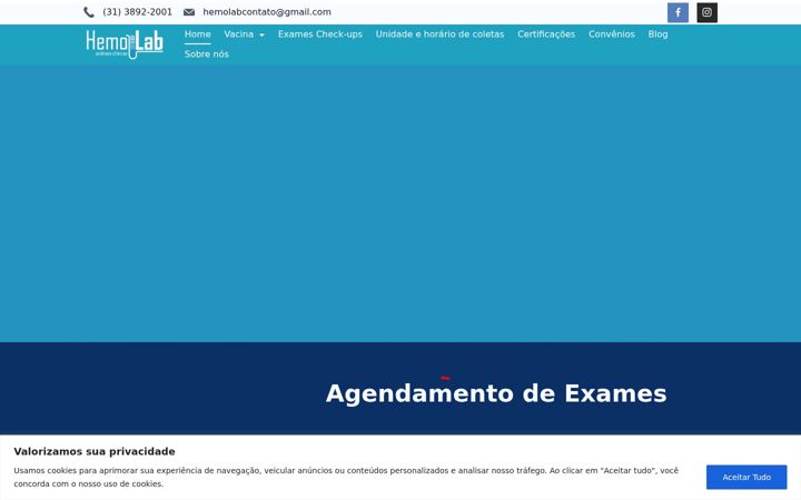 Screenshot of hemolabvicosa.com.br