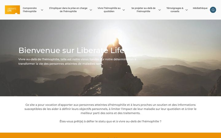 Screenshot of hemophilie-liberatelife.fr