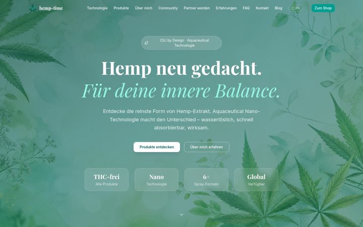 Screenshot of hemp-time.com