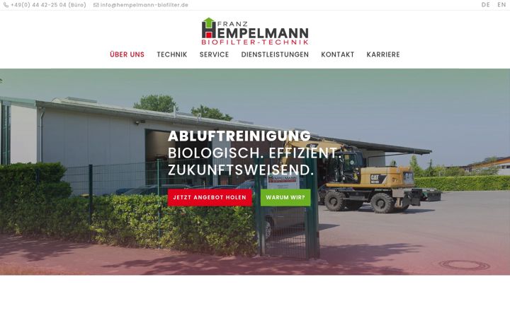 Screenshot of hempelmann-biofilter.de