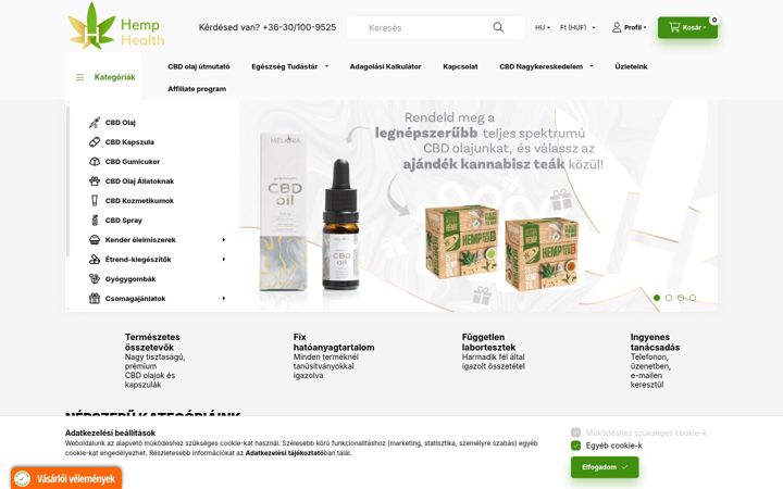 Screenshot of hemphealth.hu