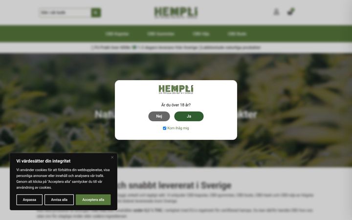 Screenshot of hempli.se