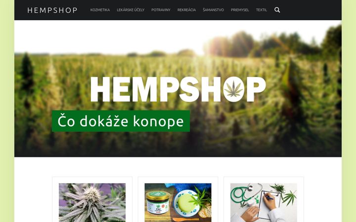Screenshot of hempshop.sk