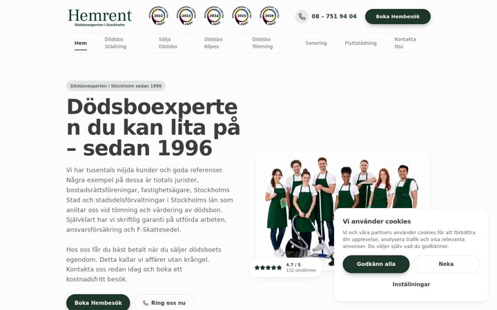 Screenshot of hemrent.com