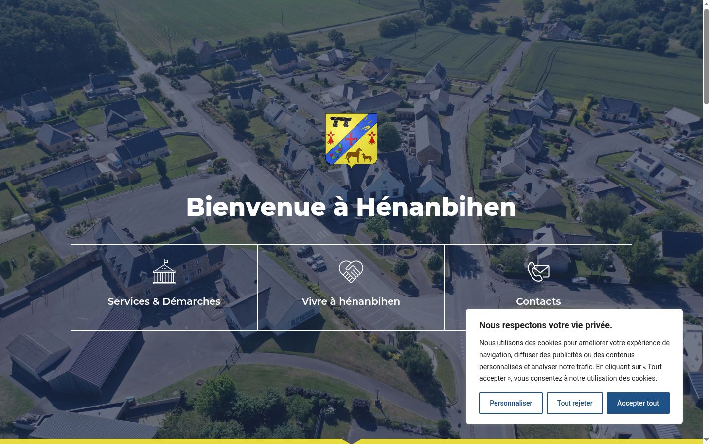 Capture d'écran de la bannière de consentement affichée avant toute interaction