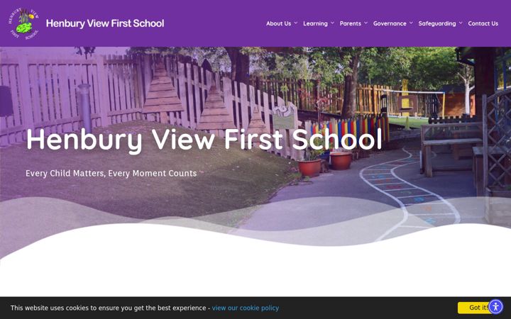 Screenshot of henburyview.dorset.sch.uk