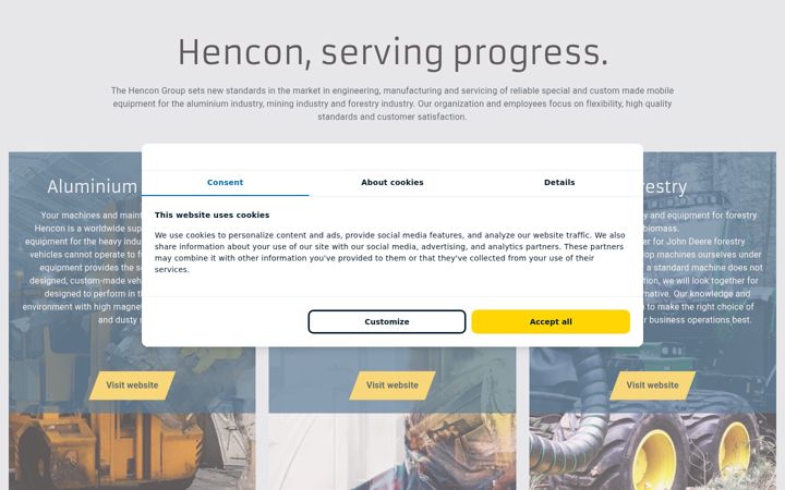 Screenshot of hencon.com