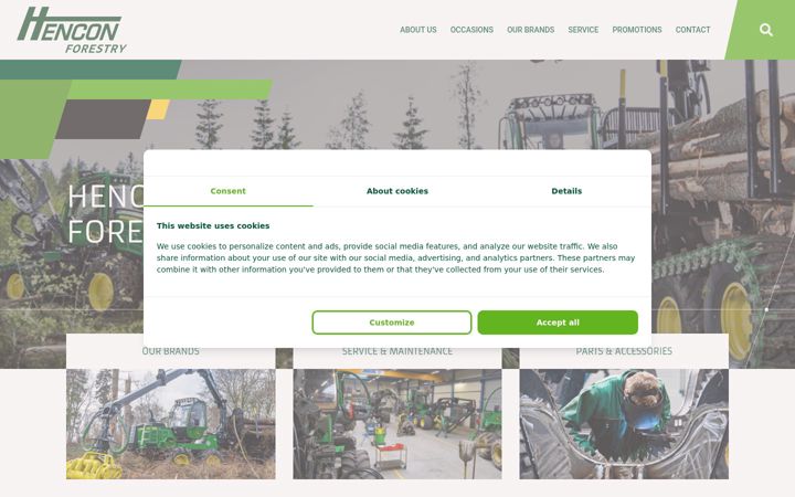 Screenshot of henconforestry.nl