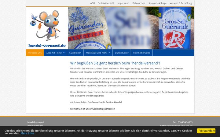 Screenshot of hendel-versand.de
