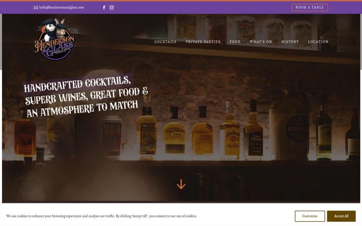Screenshot of hendersonandglass.com