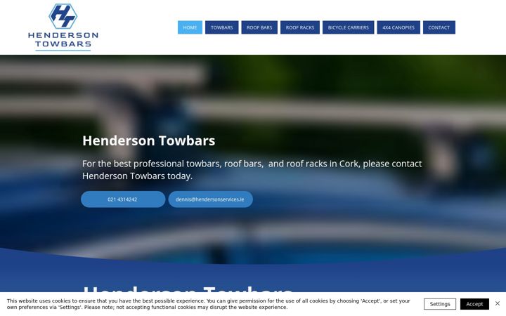 Screenshot of hendersonmotorservices.ie