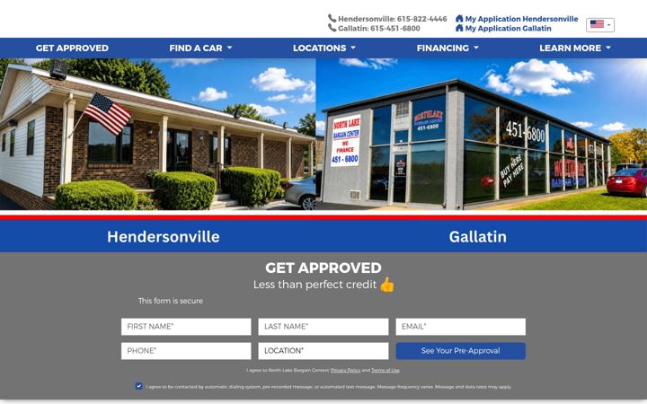 Screenshot of hendersonvilletnusedcars.com