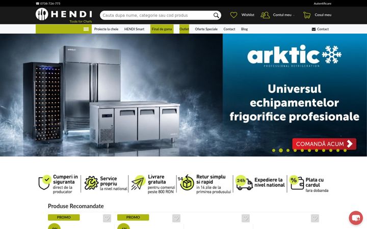Screenshot of hendi.ro