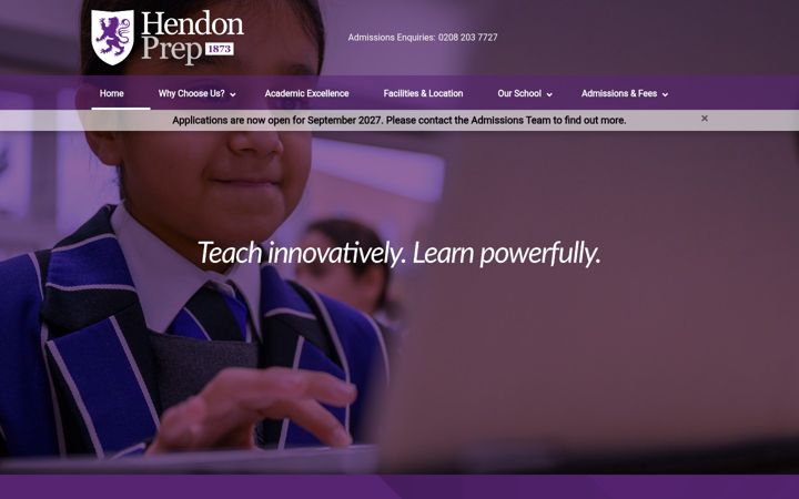 Screenshot di hendonprep.co.uk
