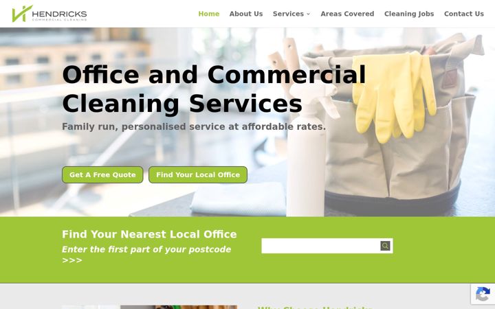 Screenshot of hendrickscleaning.co.uk