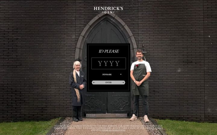 Screenshot of hendricksgin.com