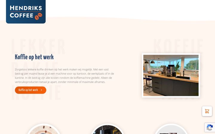 Skærmbillede af hendrikscoffee.nl