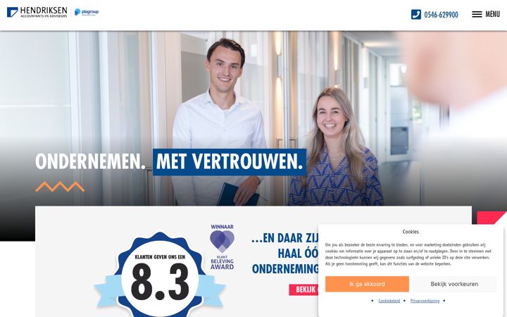 Screenshot of hendriksen.nl