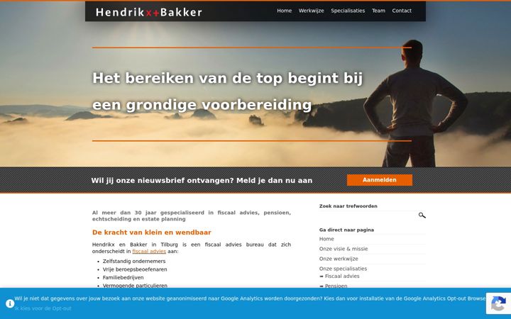 Screenshot of hendrikxenbakker.nl