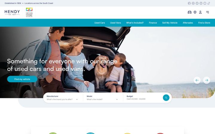 Screenshot of hendycarstore.co.uk