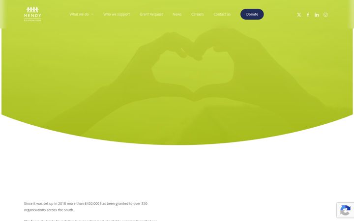 Screenshot of hendyfoundation.org