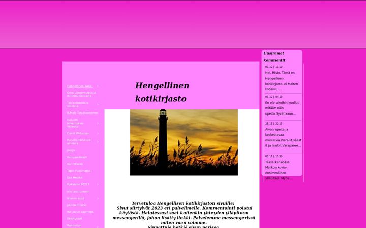 Screenshot of hengellinenkotikirjasto.fi