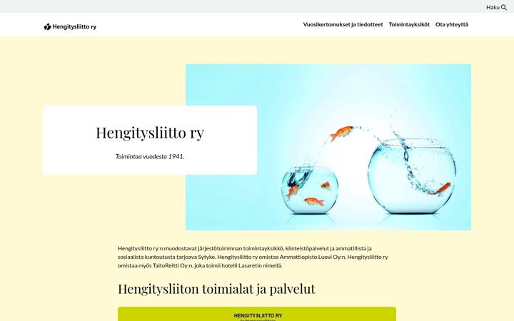 Screenshot of hengitysliittory.fi